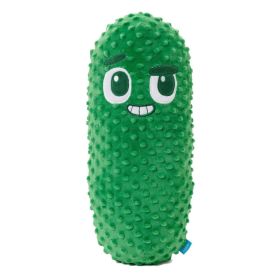 Green Pickle Dog Toy with Squeaker & Crinkle Sound, Interactive Play for All Ages